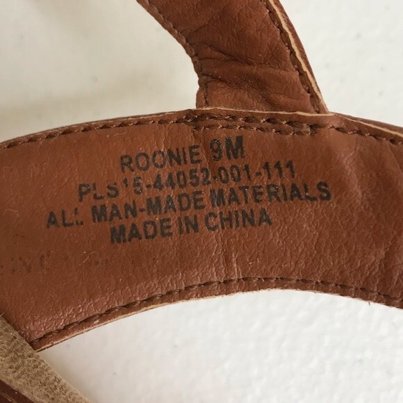 Yuu Roonie Tan Cork Wedge T Strap Flower Detail Open Toe Sandal Women Size 9 - Picture 11 of 13